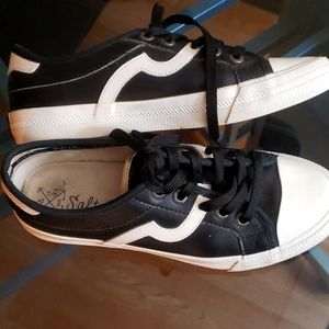 Salt & Sea Black & White Converse Style Sneakers